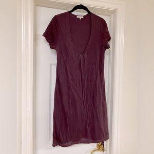 Deep purple colored cotton dress